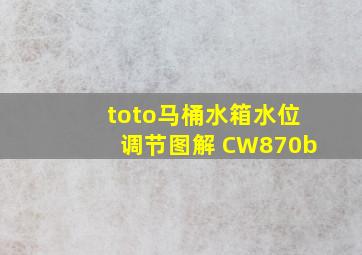 toto马桶水箱水位调节图解 CW870b